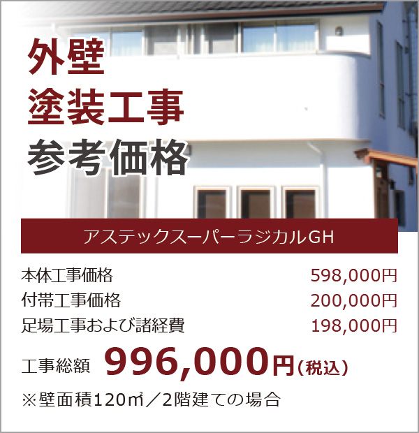 外壁塗装工事参考価格 外壁塗装工事参考価格